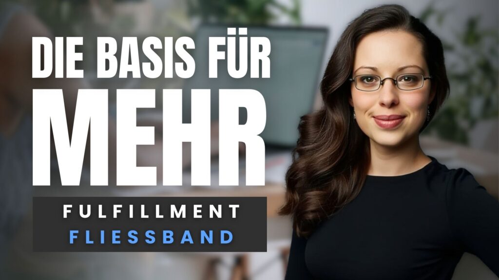 Beitragsbild mit Text: Die Basis für Mehr – Fulfillment-Fließband